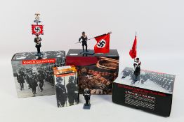 King & Country - 4 x boxed sets, SS Flag Bearer # LAH 76, Standard Bearer at attention # LAH 37,