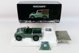 Minichamps - A boxed Minichamps #150168900 1:18 scale 1948 Land Rover.