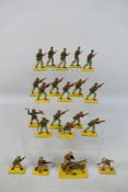 Britains Deetail - A collection of 21 unboxed Britains Deetail 'British 8th Army & Afrika Korps'