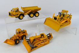 Conrad - Gescha - 4 x unboxed CAT construction vehicles in 1:50 scale, a 936 loader # 2886,