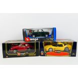 Bburago - Three boxed 1:18 scale diecast model cars from Bburago,