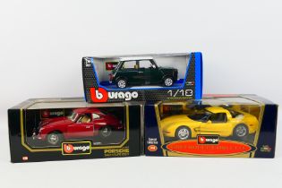 Bburago - Three boxed 1:18 scale diecast model cars from Bburago,