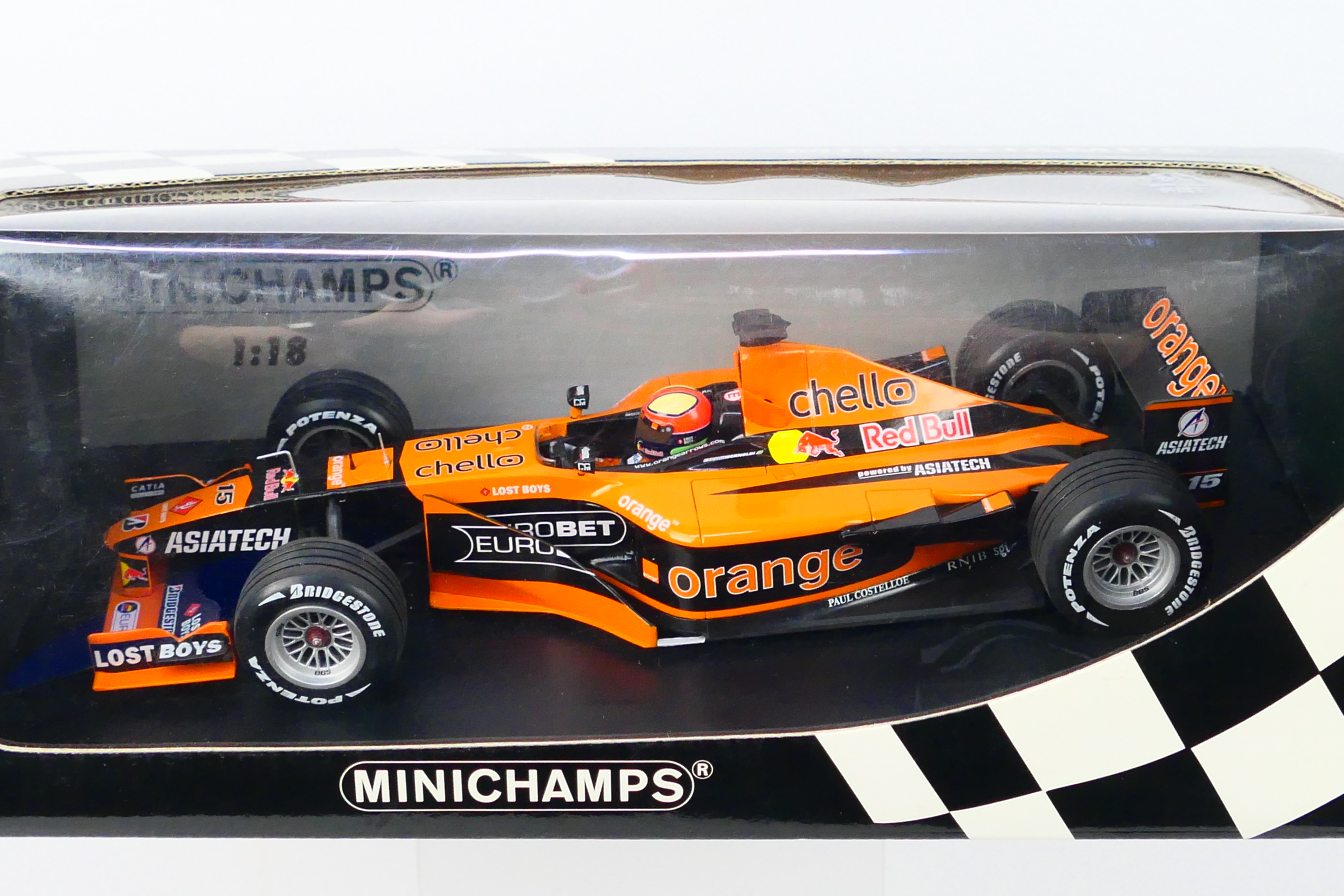 Minichamps- A boxed 1:18 scale Orange Arrows Asiatech A22 Enrique Bernoldi car which appears Mint - Image 2 of 3