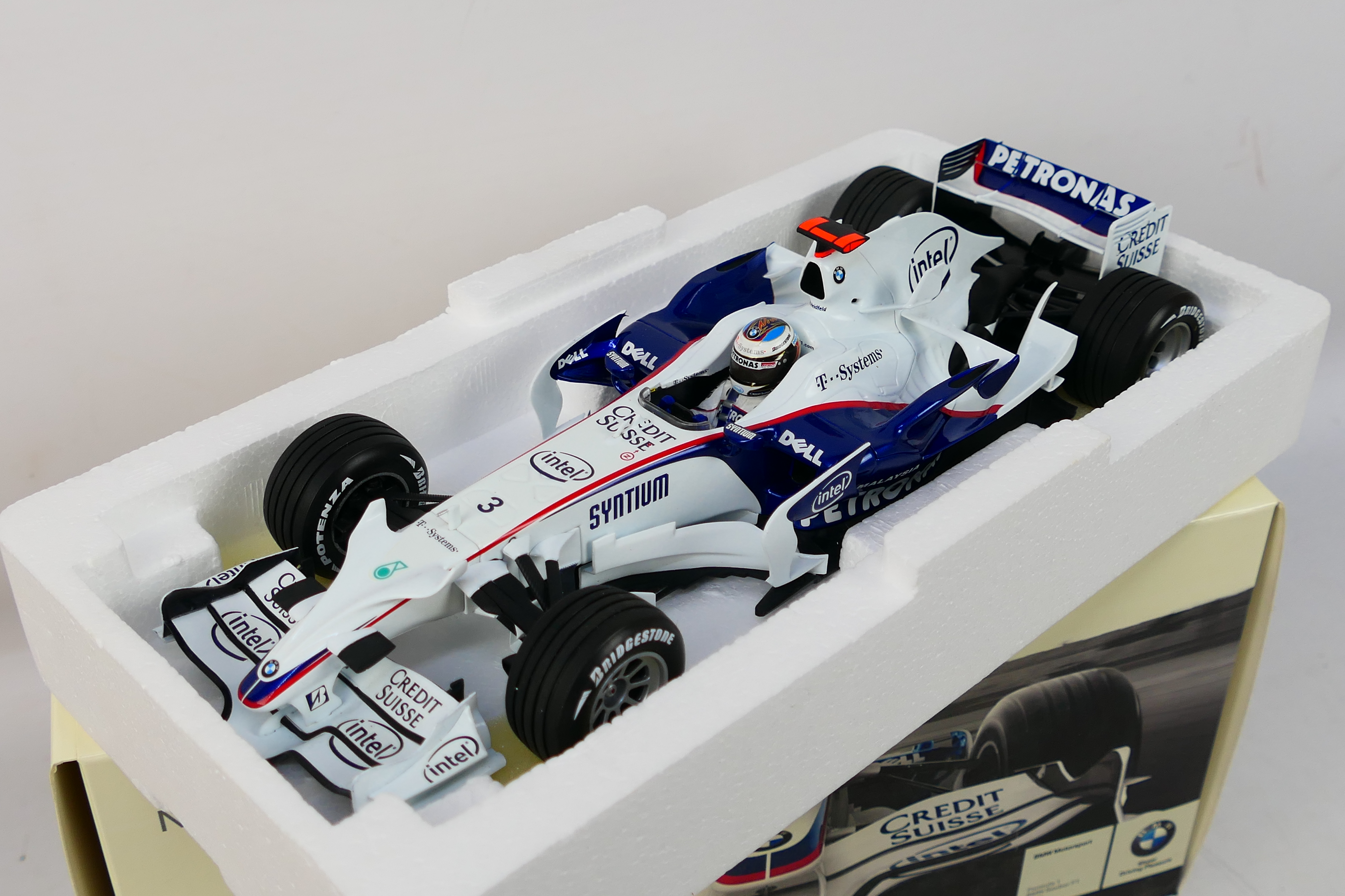 Minichamps - A boxed BMW dealer edition 1:18 scale BMW Sauber F1.08 Nick Heidfeld car # 80430444650. - Image 2 of 3