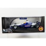 Hot Wheels - A boxed 1:18 scale Williams FW23 Ralf Schumacher 2001 F1 car # 50168.