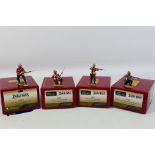 Britains - Four boxed 54mm metal British 24th Foot figures from Britains 'Zulu War' series.