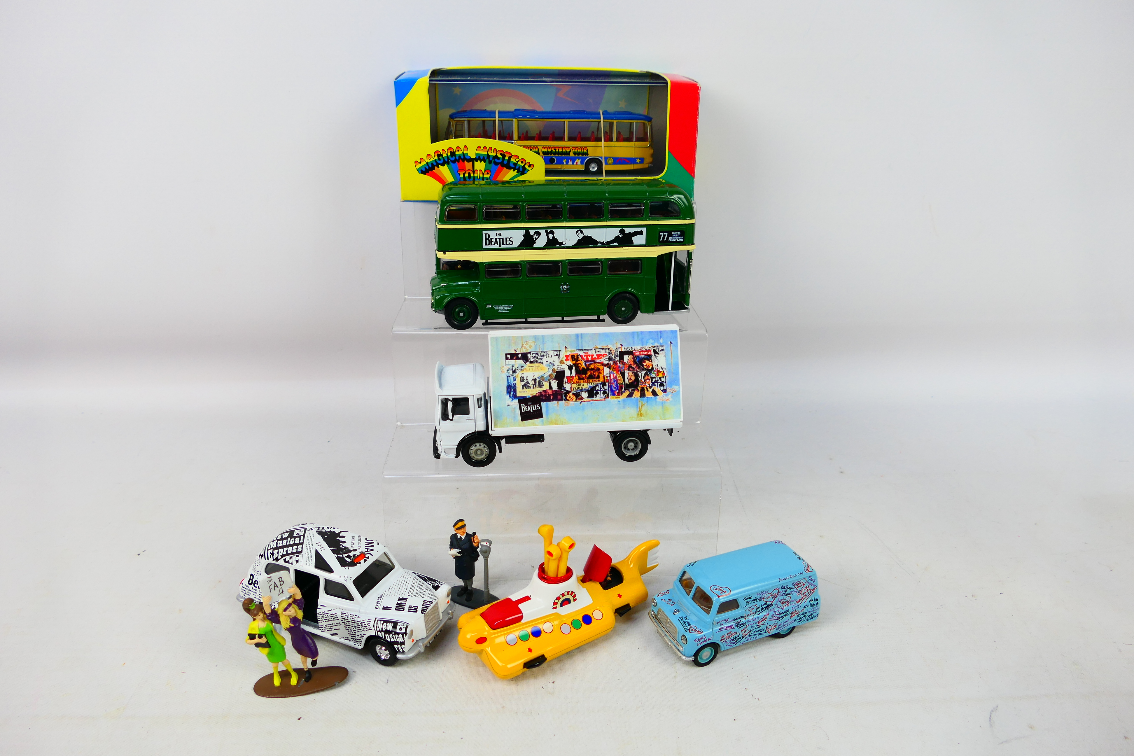 Corgi - The Beatles - A group of The Beatles themed vehicles including a boxed Magical Mystery