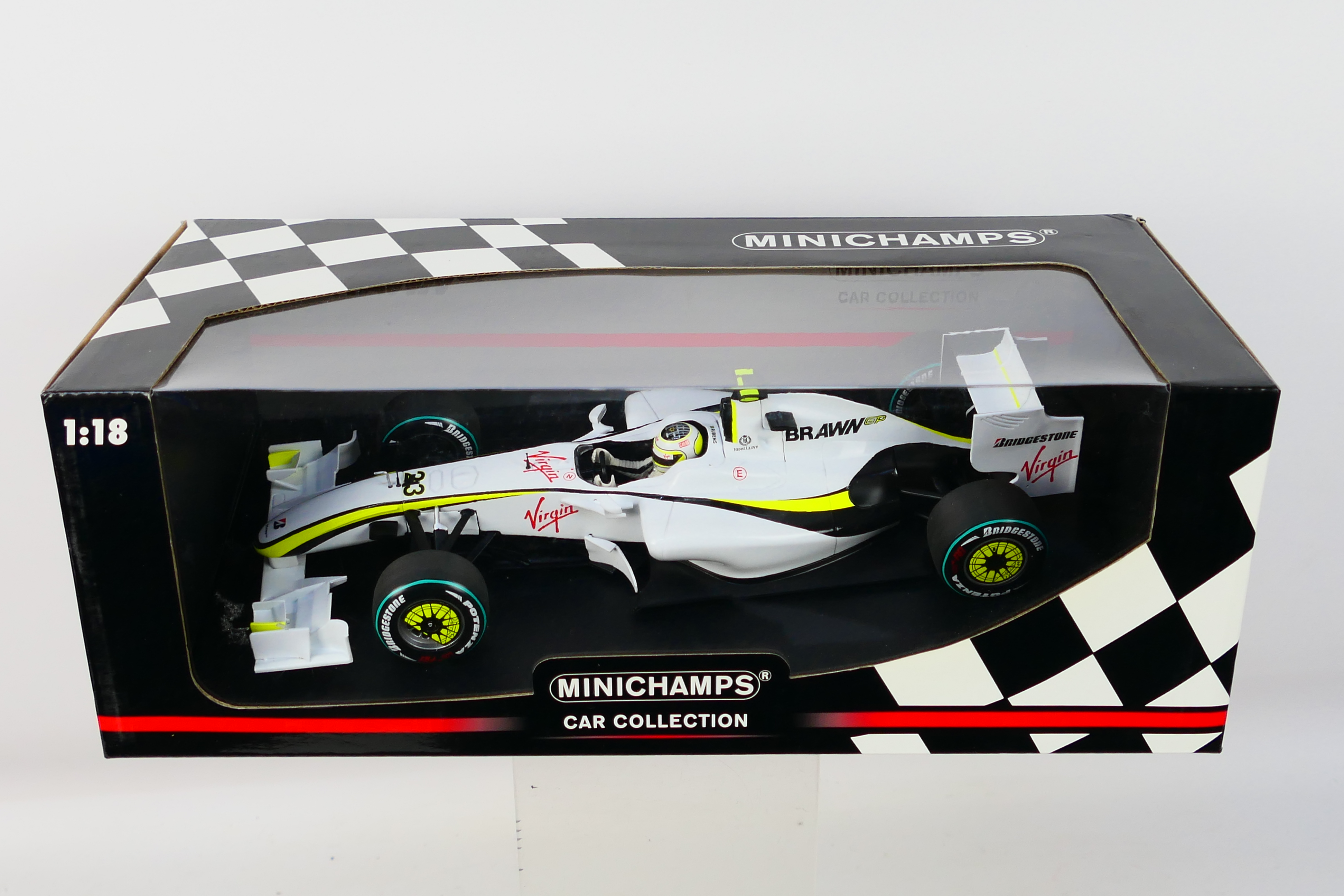 Minichamps- A boxed 1:18 scale Brawn GP BGP 001 Rubens Barrichello Australian GP 2009 car which - Image 3 of 3