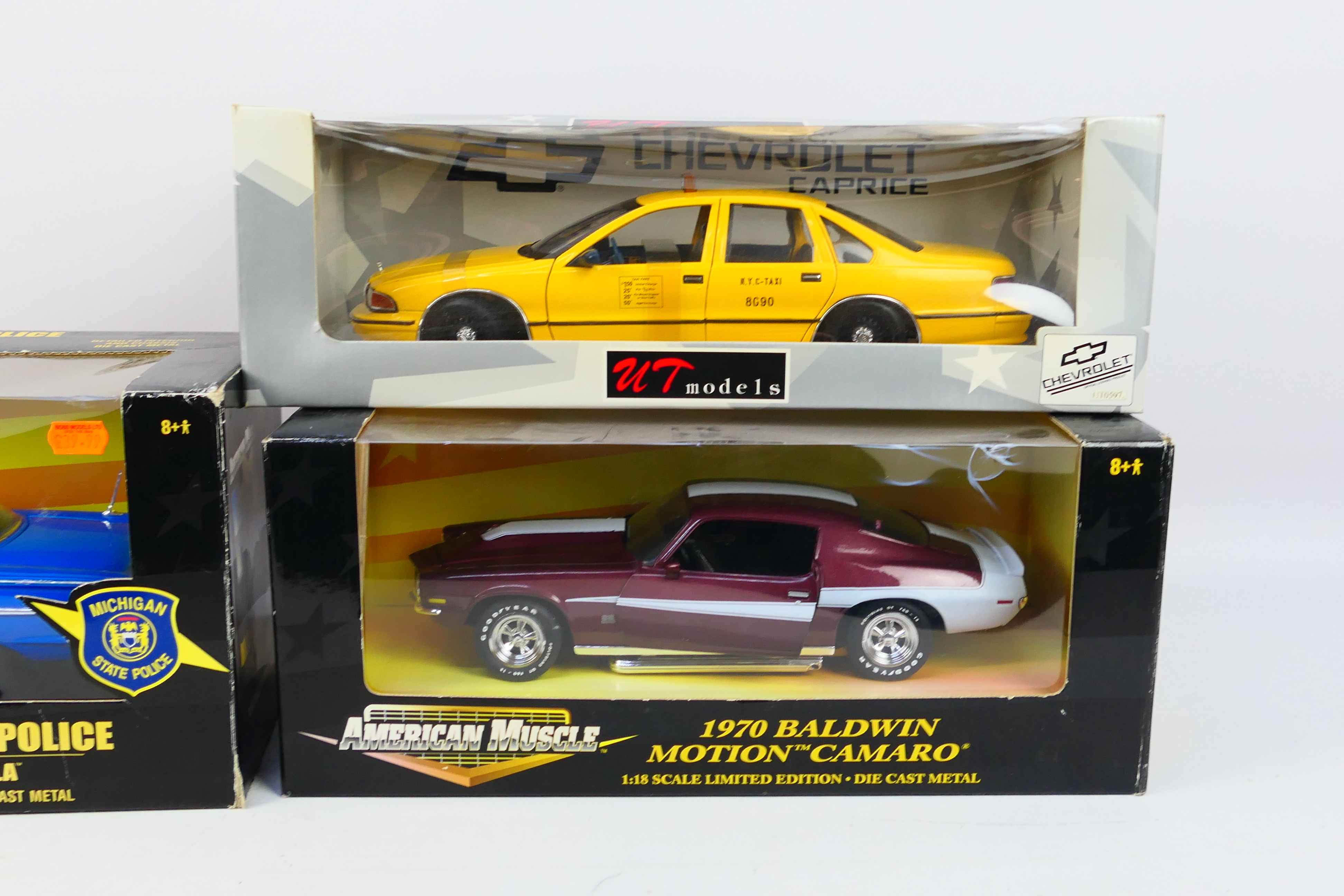 Ertl - UT Models - Three boxed diecast 1:18 American model cars. - Image 2 of 3