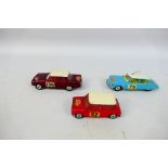 Corgi Toys - Three unboxed diecast model cars from the Corgi Toys 'Rally Monte Carlo' set.