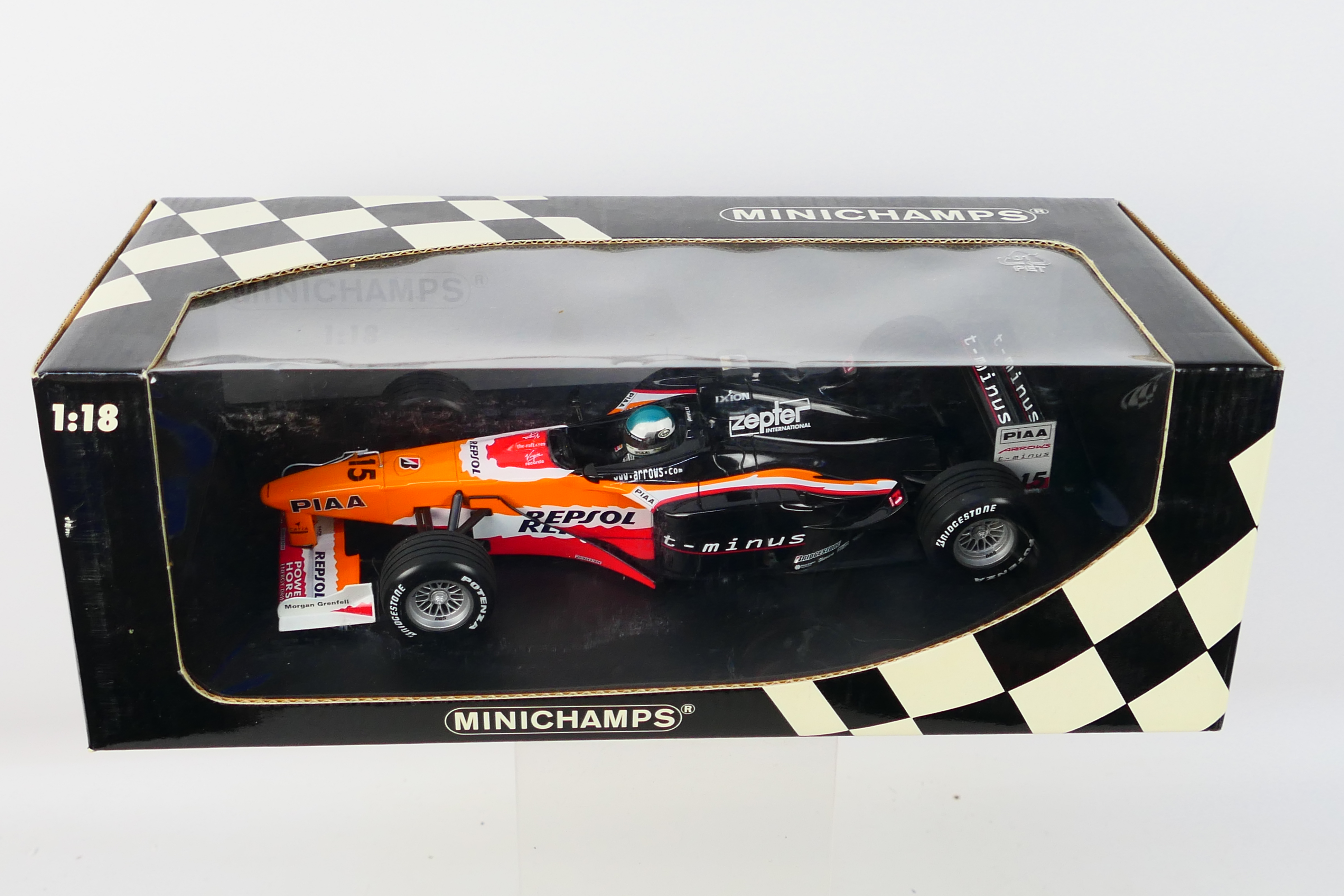 Minichamps- A boxed 1:18 scale Arrows A20 Toranosuke Takagi 1999 car which appears Mint in a Good - Image 3 of 3