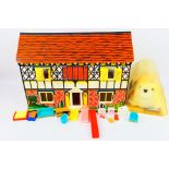 Toy Works - Real Soft Toy - A vintage hardboard dolls house by Toy Works of Devon in Good overall