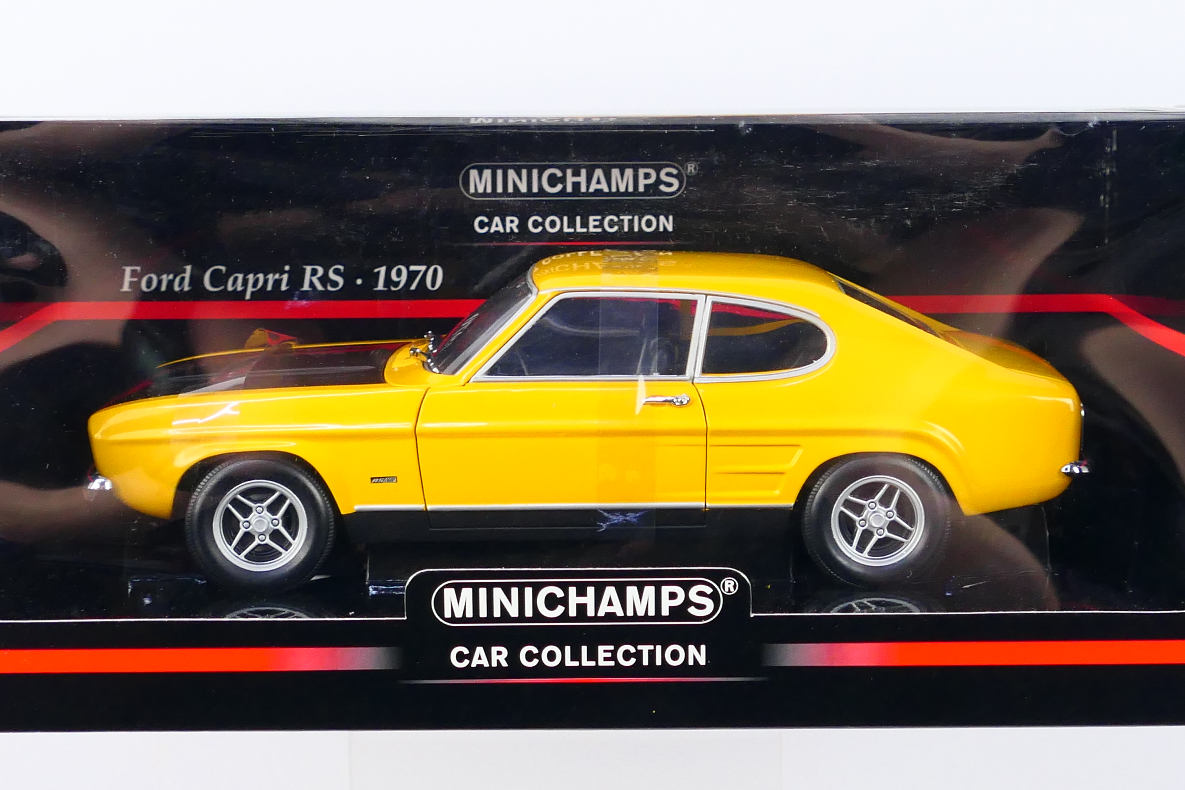Minichamps - A boxed Minichamps #150089070 1:18 scale 1970 Ford Capri RS Minichamps. - Image 2 of 3
