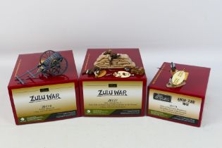Britains - Three boxed 54mm metal figures and accessories from Britains 'Zulu War' ranges.