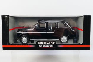 Minichamps - A boxed Minichamps #150136000 'Car Collection' 1:18 scale 1998 London Taxi.