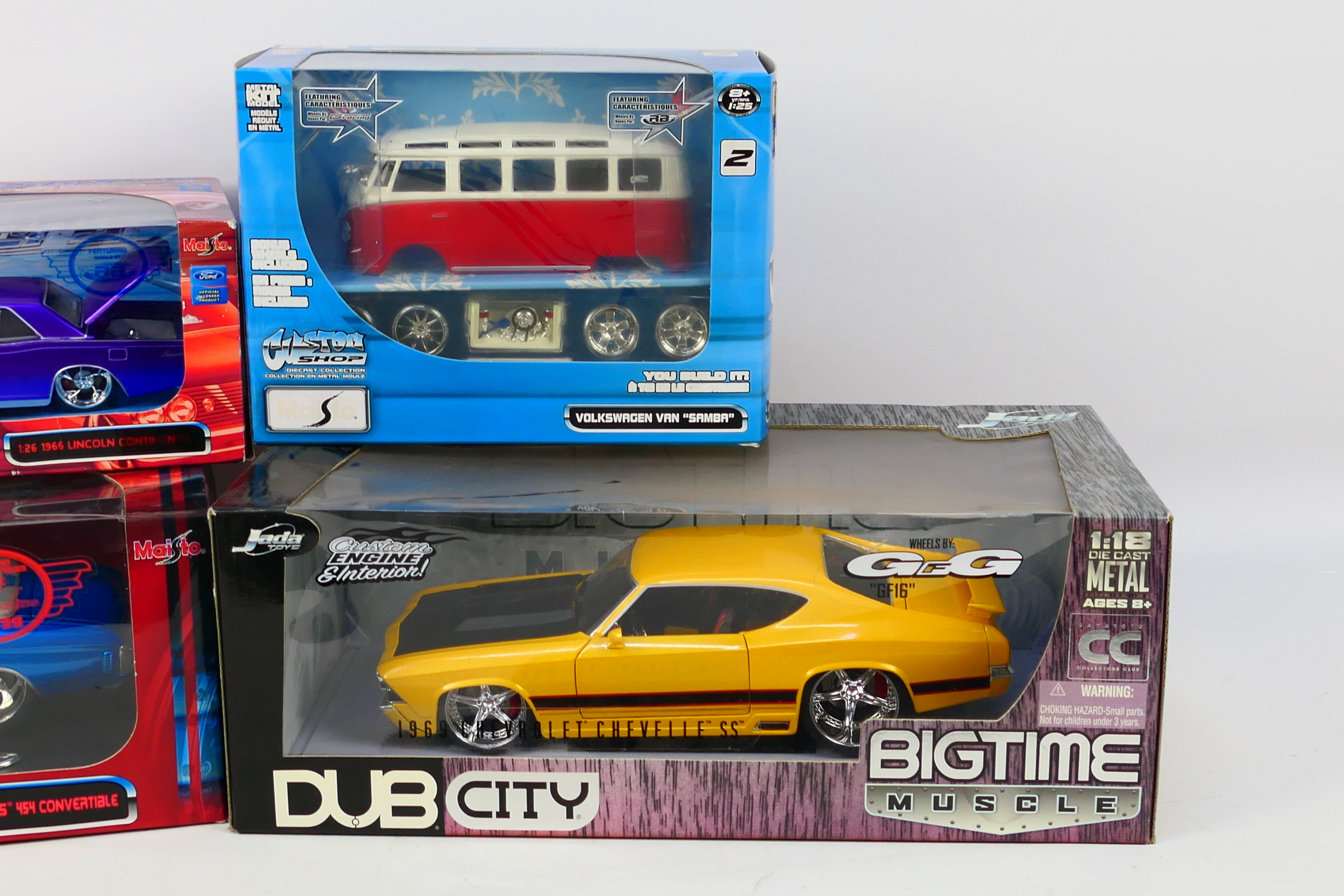 Jada - Maisto - Four boxed diecast 'Muscle' themed model cars in larger scales. - Image 3 of 3