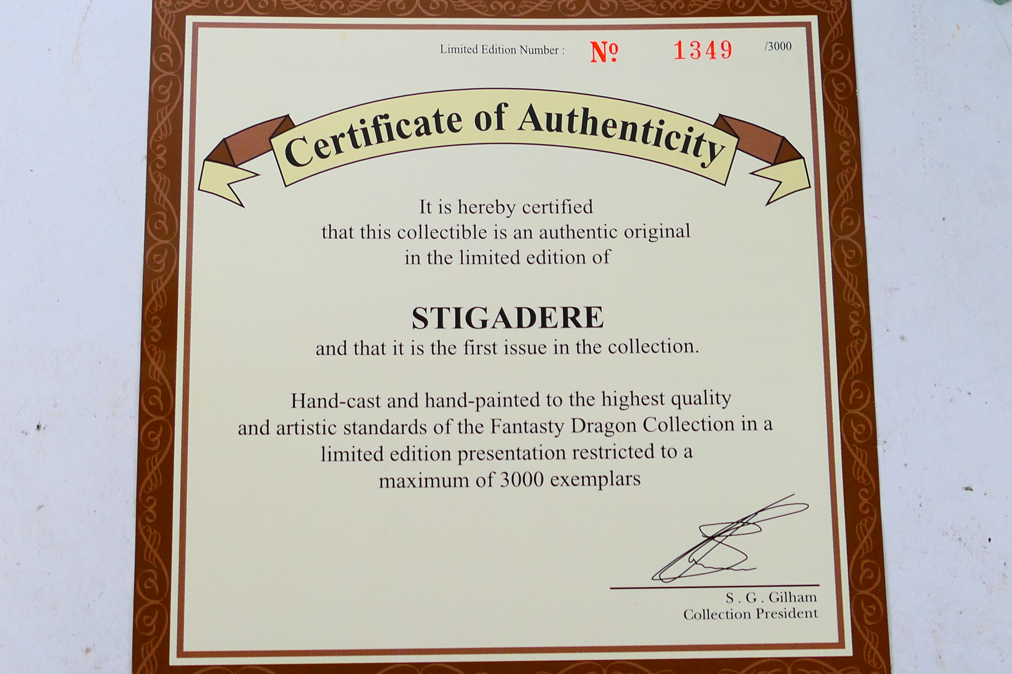 Zeon Fantasy Dragon Collection - A limited edition hand cast and hand painted figure named - Image 5 of 8