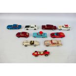Corgi Toys - An unboxed group of 10 diecast model cars from Corgi Toys.