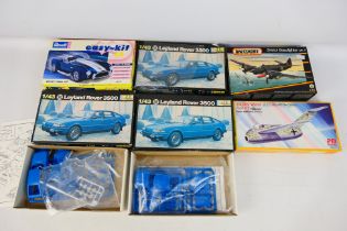 Heller - Revell - PM Model - Matchbox - Six boxed plastic model kits in various scales.