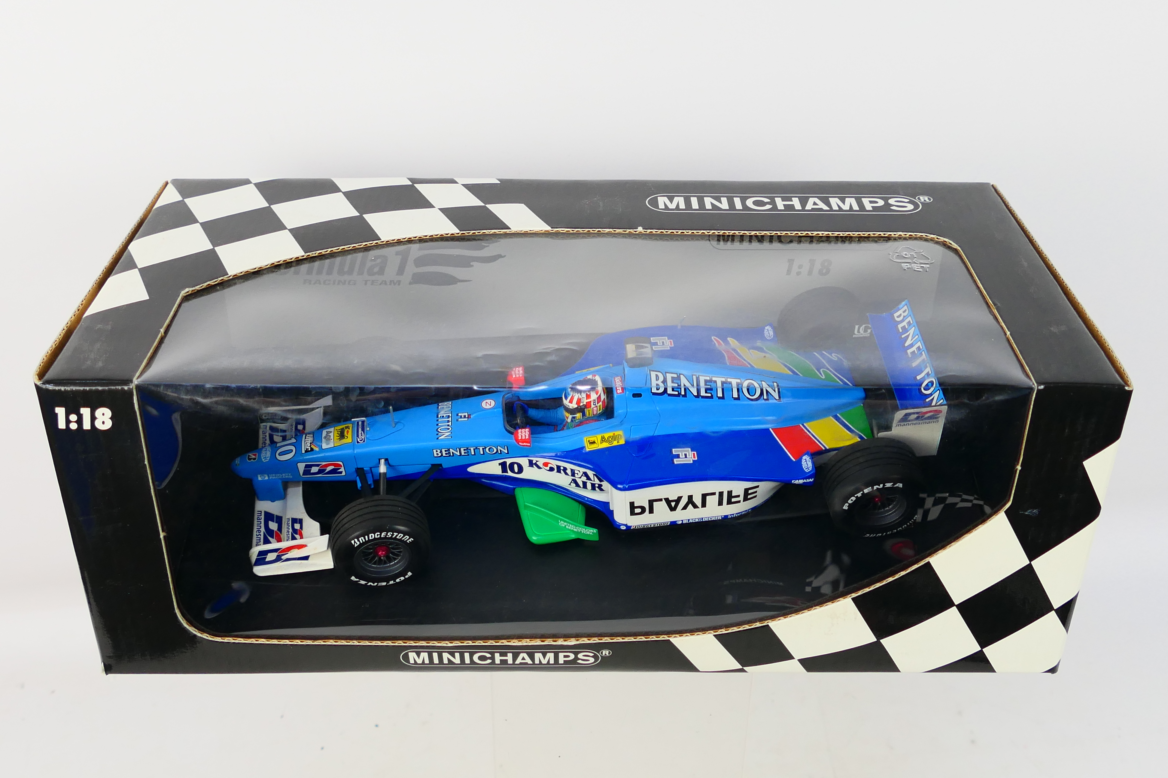 Minichamps- A boxed 1:18 scale Benetton Formula 1 Playlife B199 Alexander Wurz 1999 car which - Image 3 of 3