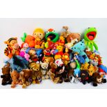 Coke Cola - Disney - A collection of soft toys including a collection of Coke Cola Bean Bag animals,