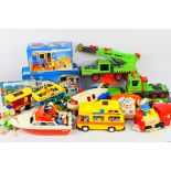 Fisher Price - Playmobil - A collection of vintage Fisher Price toys and 2 x boxed Playmobil sets,