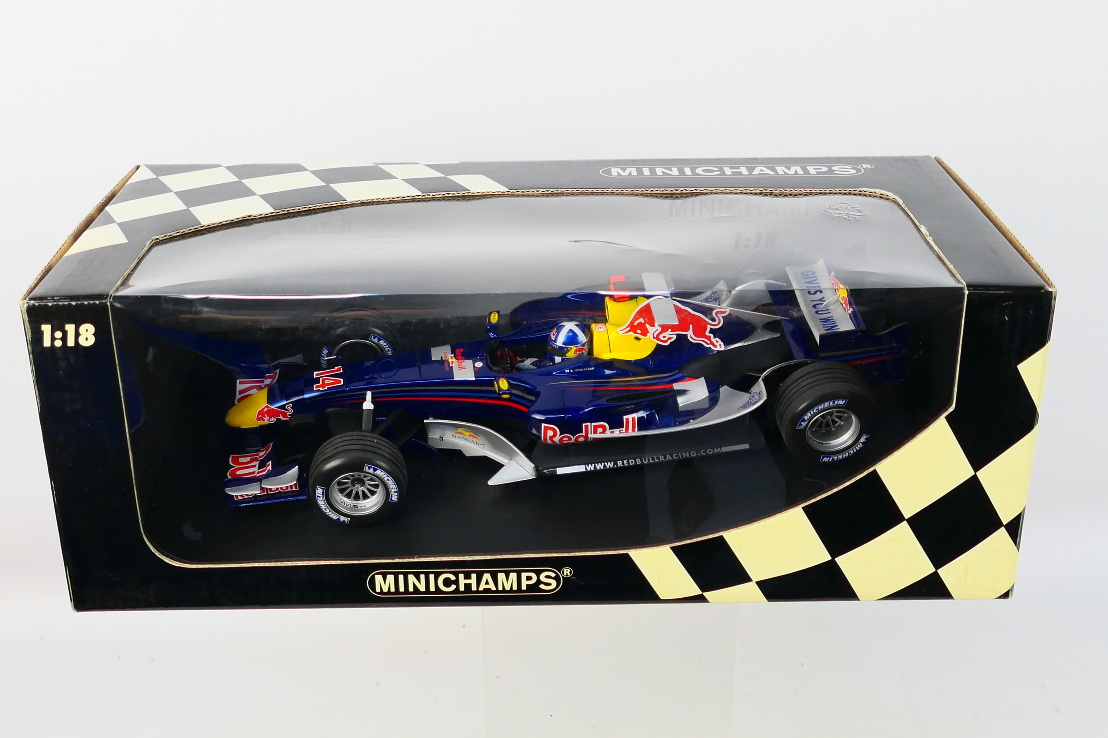 Minichamps- A boxed 1:18 scale Red Bull Racing RB2 David Coulthard 2006 car which appears Mint in a - Image 3 of 3