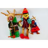 Puppet - Three unmarked vintage string puppets.