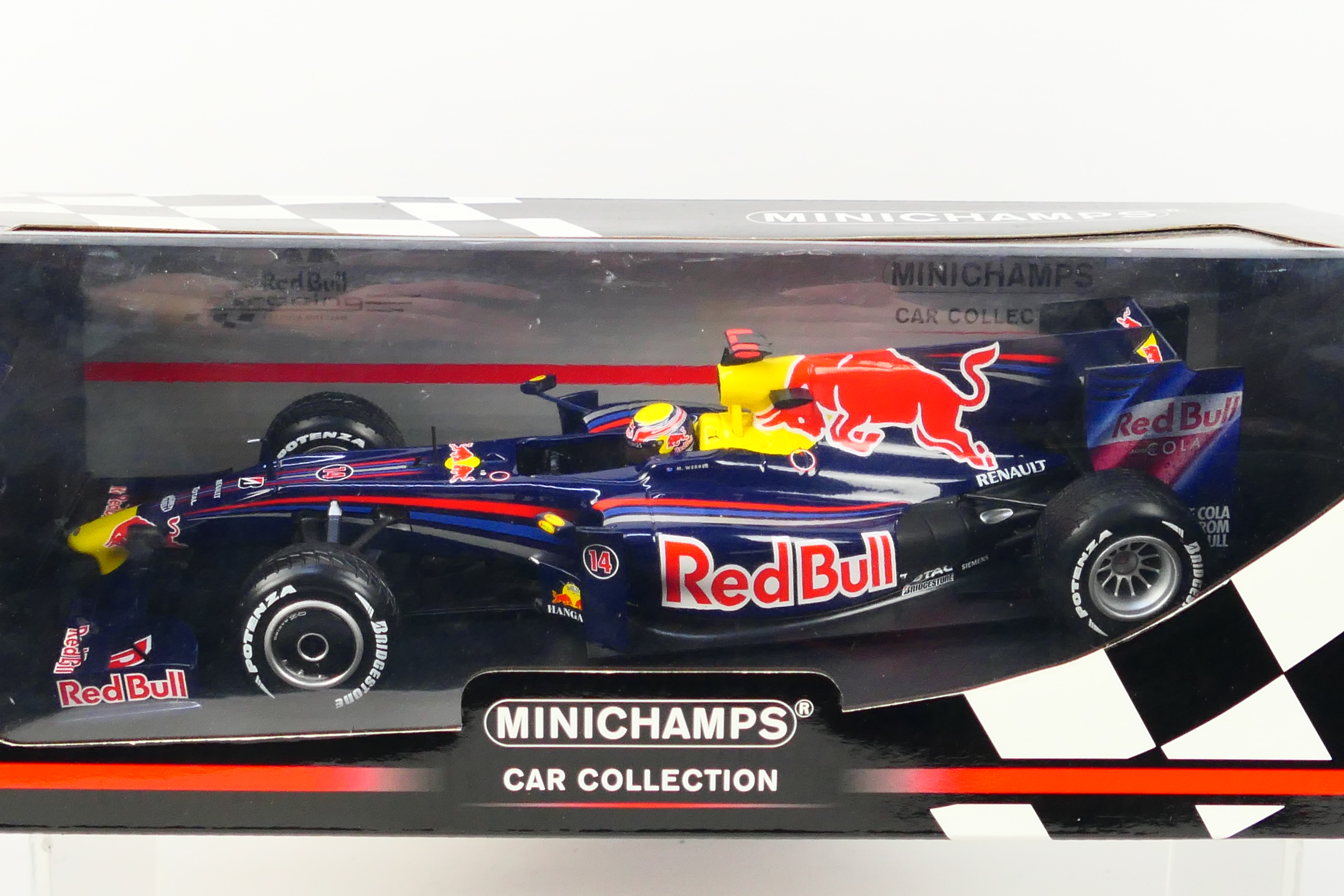 Minichamps - A boxed limited edition 1:18 scale Red Bull Racing Renault RB5 Mark Webber 2nd place - Image 2 of 3