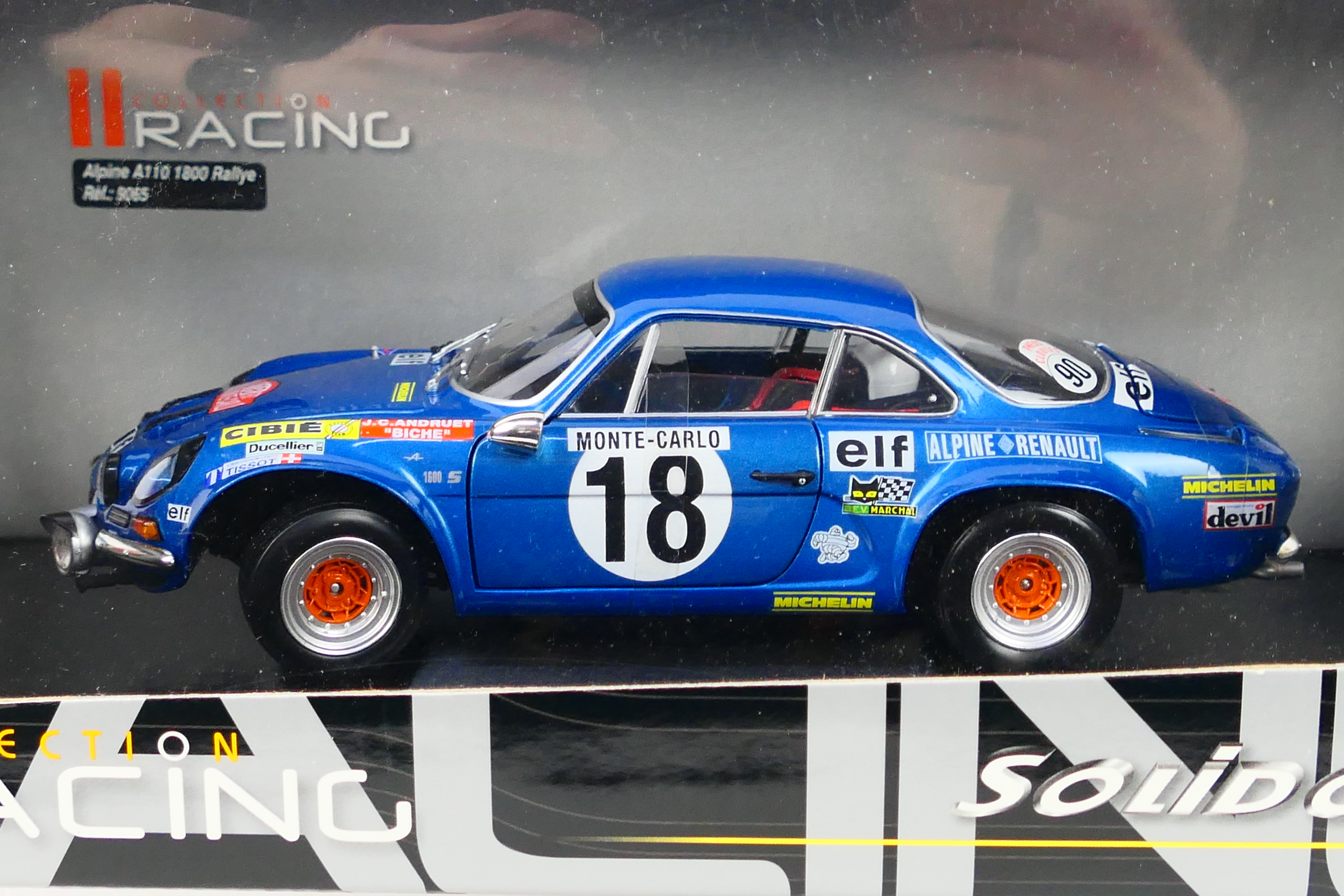 Solido - A boxed diecast 1:18 scale Solido 'Racing Collection' #9065 Alpine A110 1800 Rallye. - Image 2 of 3