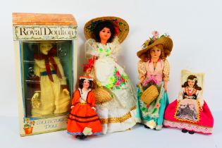 Royal Doulton - Magis Roma - Monaco. A selection of Five dolls, 4 loose and 1 boxed.