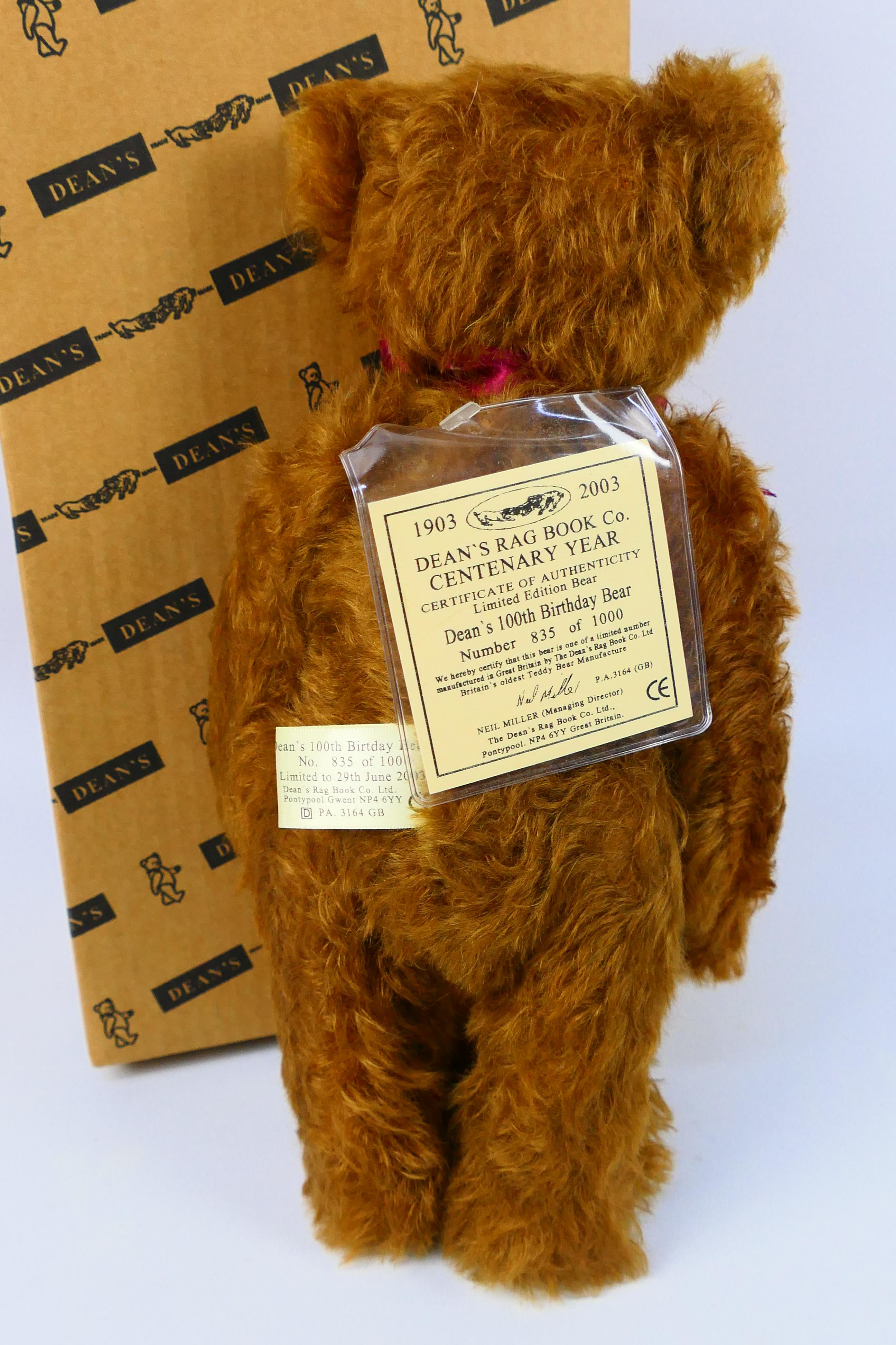Deans Rag Book - A boxed limited edition 2003 Centenary bear named 100th Birthday Bear number 835 - Image 6 of 9