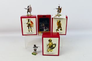 Britains - Four boxed 54mm metal figures from Britains 'Zulu War' series.