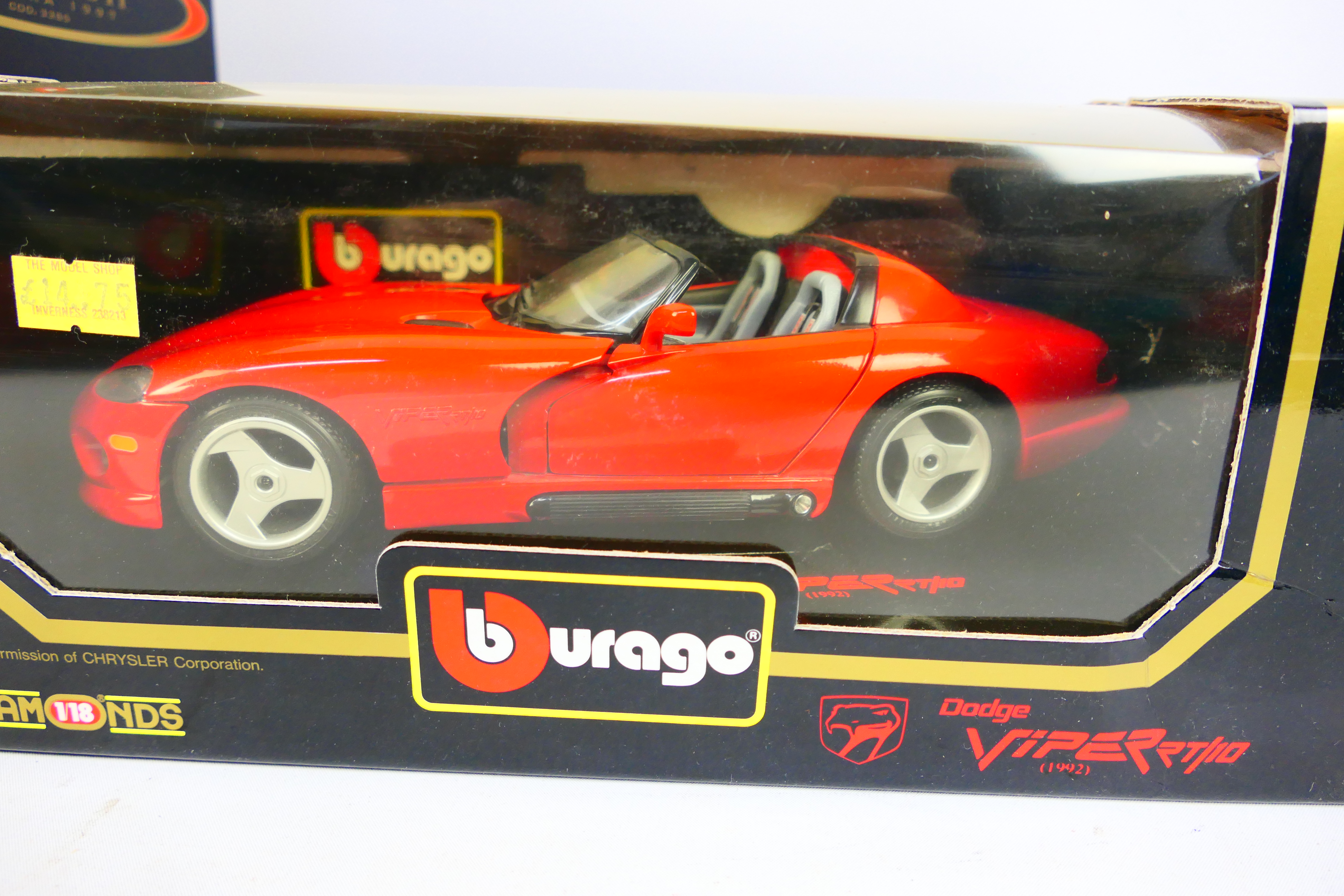 Bburago - Four boxed diecast 1:18 scale model cars from Bburago. - Image 3 of 6