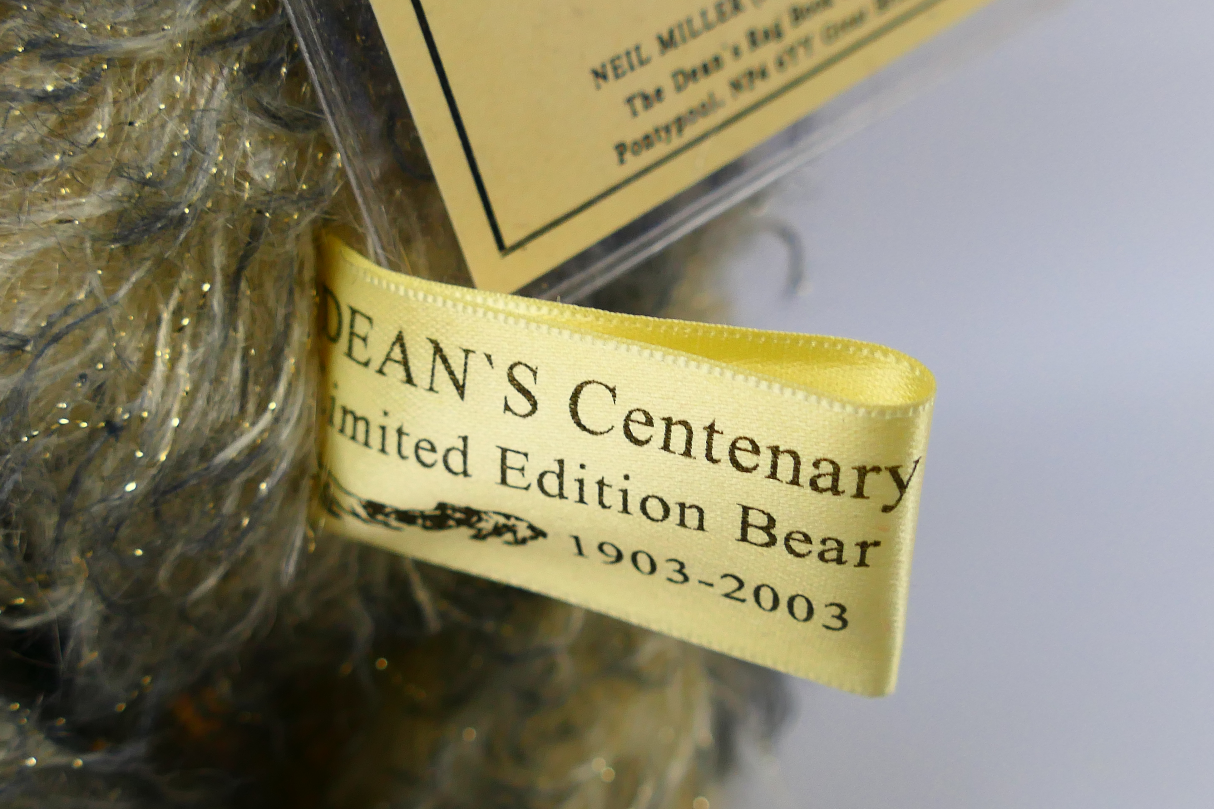 Deans Rag Book - A boxed limited edition 2003 Centenary bear named Tinsel number 23 of only 200 - Image 8 of 9