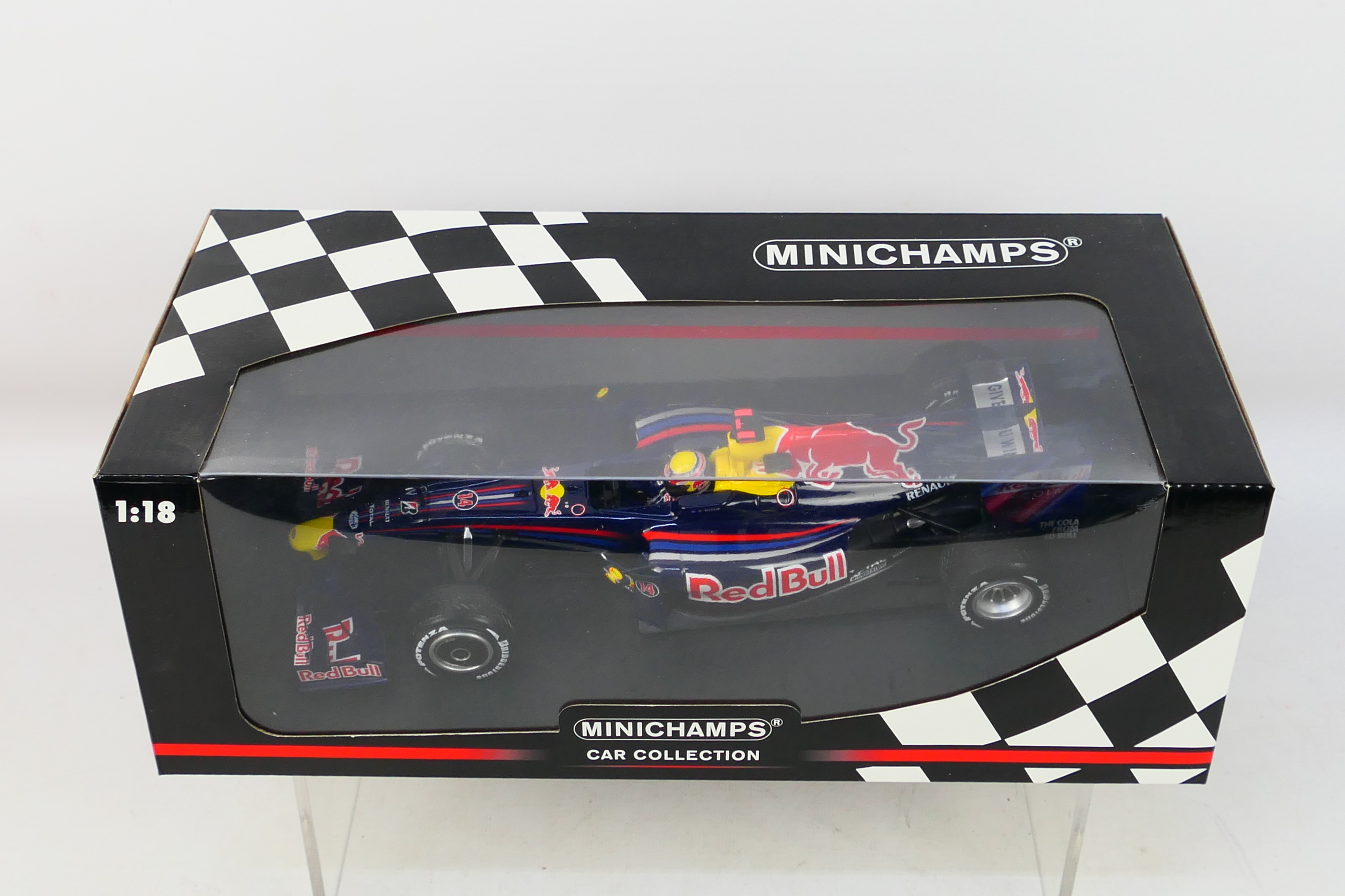 Minichamps - A boxed limited edition 1:18 scale Red Bull Racing Renault RB5 Mark Webber 2nd place - Image 3 of 3