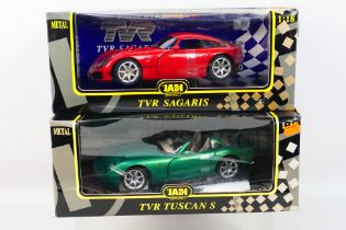 Jadi - Two boxed 1:18 scale TVR diecat model cars from Jadi.
