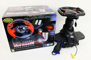 Logic3 - 4gamers - Access Line - A boxed Logic 3 Dual Format Topdrive steering wheel and pedal set;