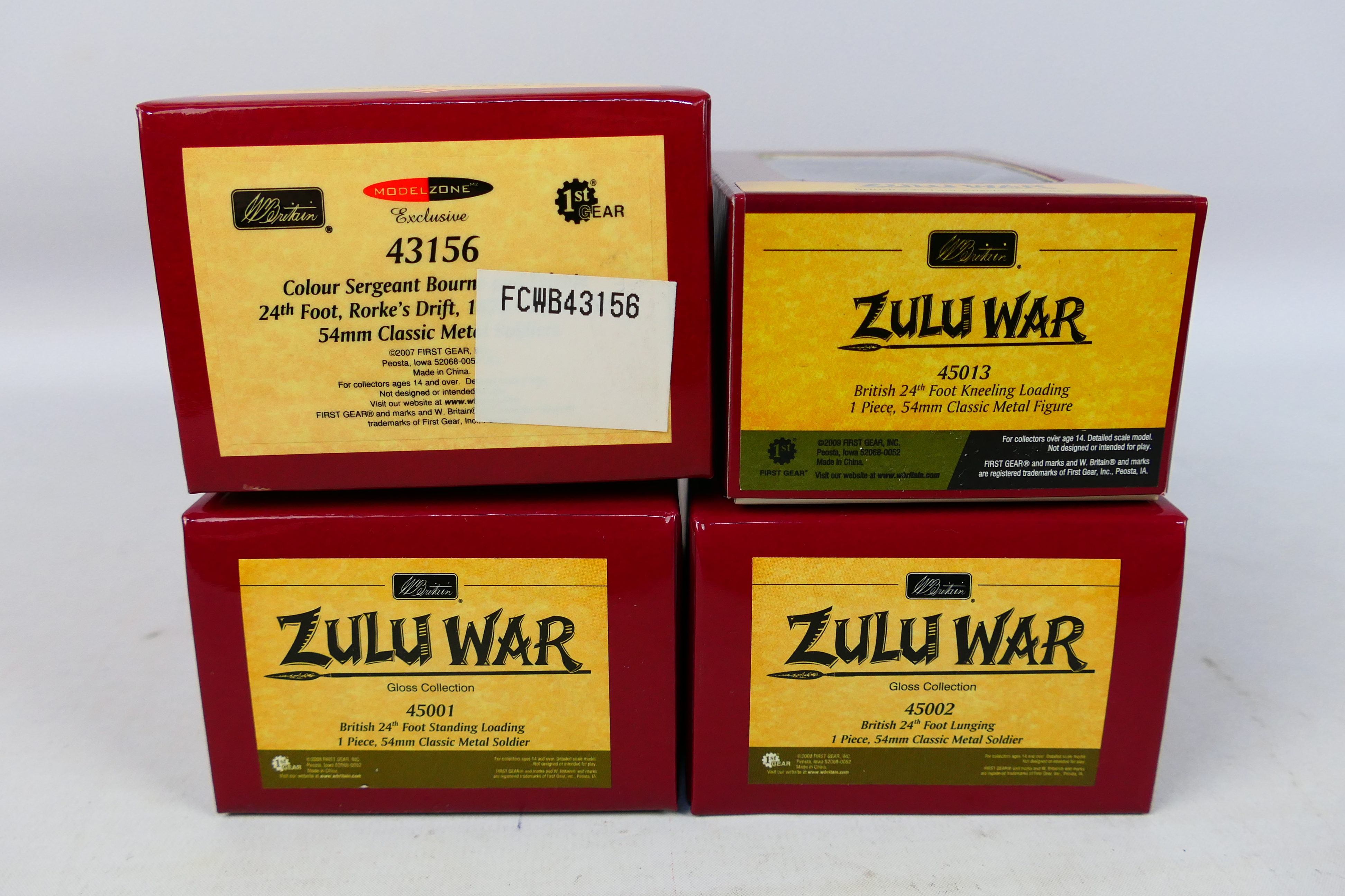 Britains - Four boxed 54mm metal figures majority from Britains 'Zulu War' series. - Image 2 of 2
