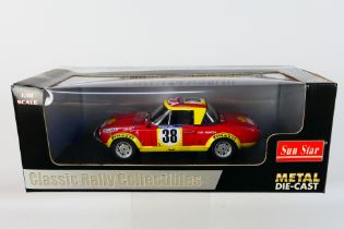 Sun Star - A boxed Sun Star Classic Rally Collectibles' 1:18 scale #4942 Fiat 124 Abarth 'Ullyate /
