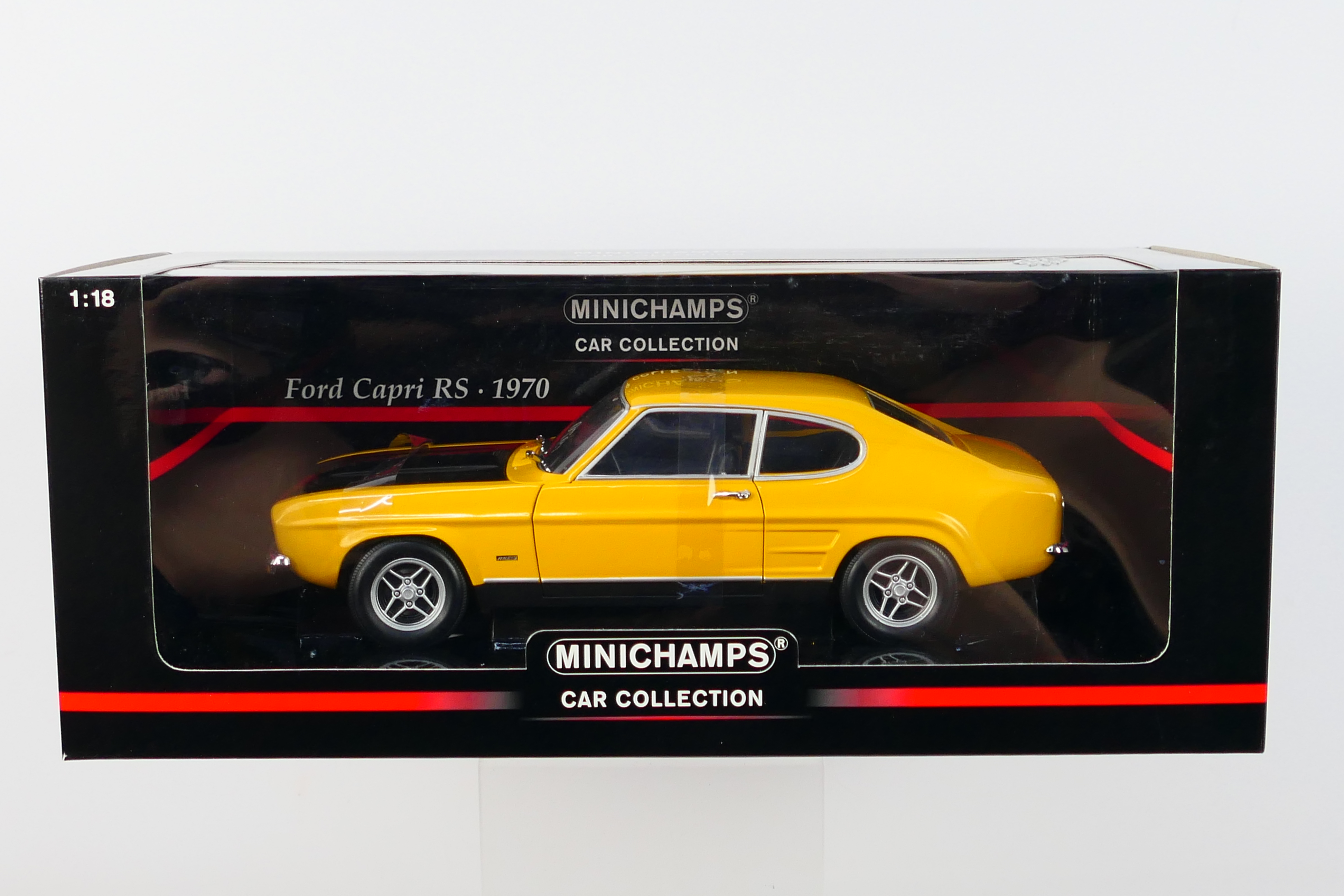 Minichamps - A boxed Minichamps #150089070 1:18 scale 1970 Ford Capri RS Minichamps.