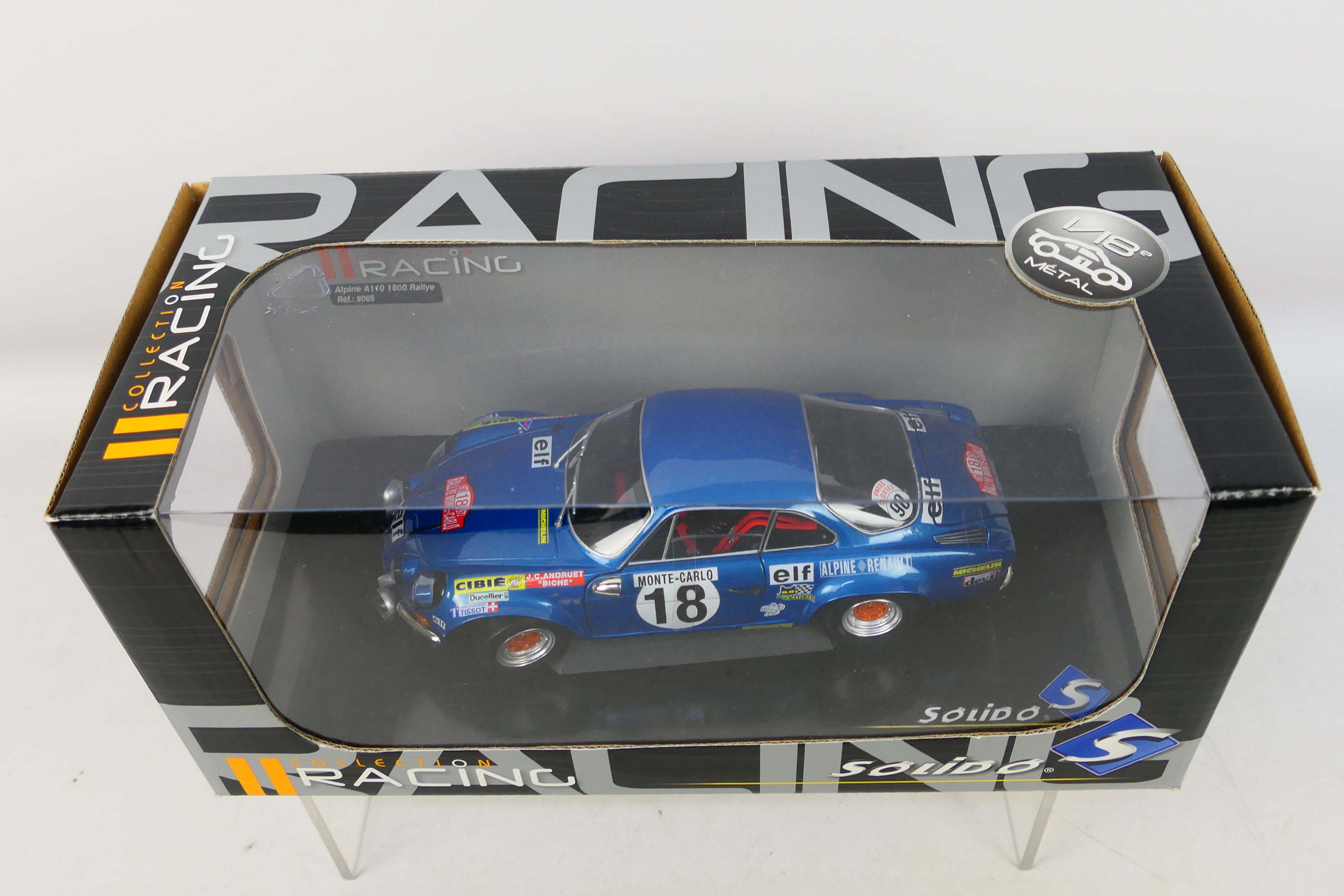 Solido - A boxed diecast 1:18 scale Solido 'Racing Collection' #9065 Alpine A110 1800 Rallye. - Image 3 of 3