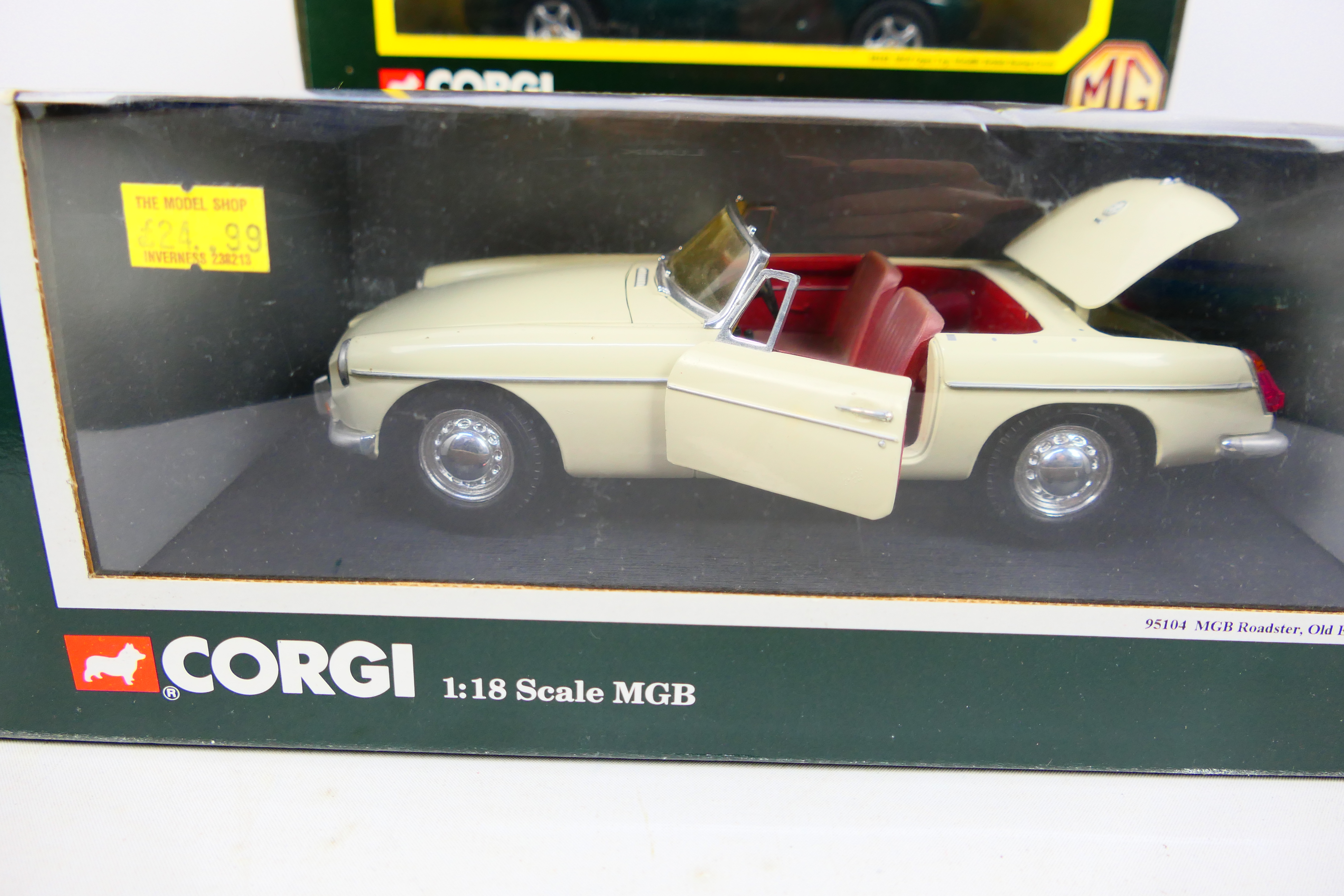 Corgi - Two boxed 1:18 scale diecast MG models. Lot consists of Corgi #95102 MGF 1. - Image 2 of 5