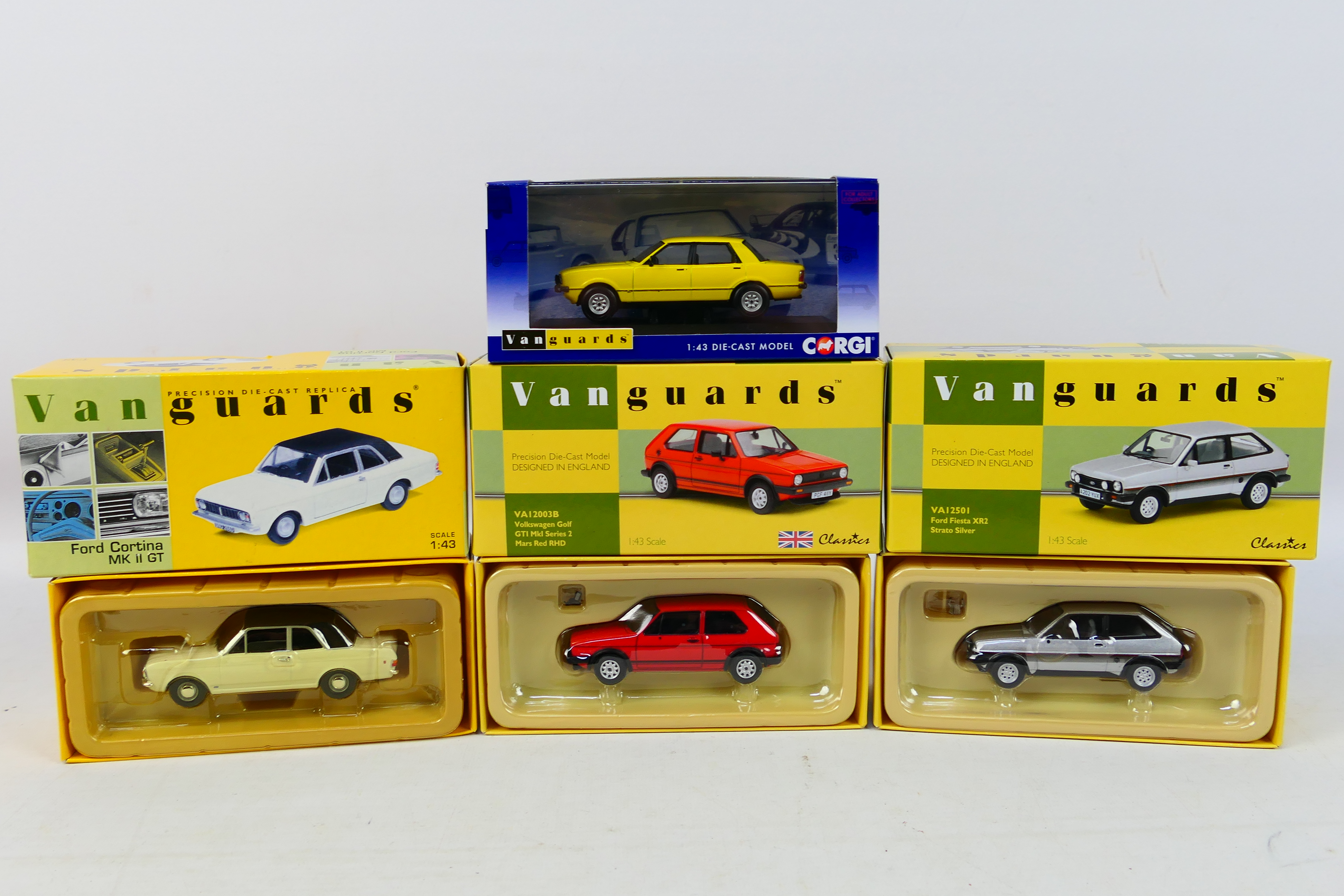 Vanguards - Four boxed Vanguards diecast model cars.