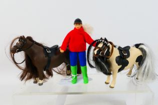 Julip - A group of unboxed Julip models, a pit pony with tack from the Horse Of The Year Show 2005,