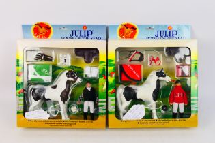 Julip - 2 x boxed Julip Horse Of The Year sets with Kay and Banner with Liz and Bob The Cob.