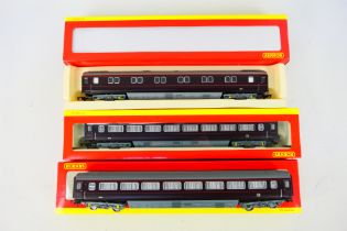 Hornby - A rake of 3 boxed Hornby Royal Household OO gauge passenger coaches.