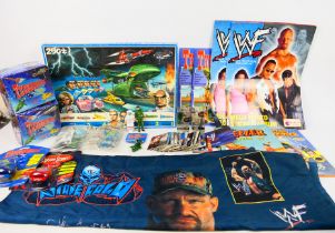 Carlton - Thunderbirds - WWF - A collection of Thunderbirds and WWF items including 2 x factory