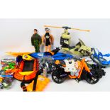 Hasbro - Action Man - A collection of modern Action Man items including 2 x figures, a motorboat,