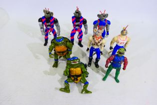 Galoob - Turtles - Biker Mice - A group of action figures including 2 x Teenage Mutant Ninja